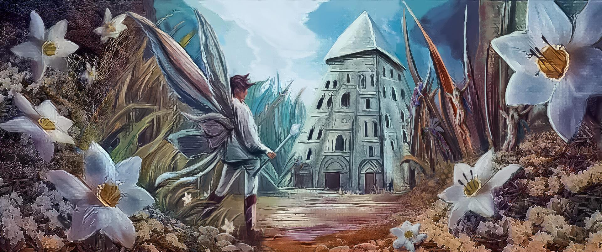 Глава мотива. Картинки нарисованные ИИ фэнтези. Страна фей смерть. Вечнаие картинки